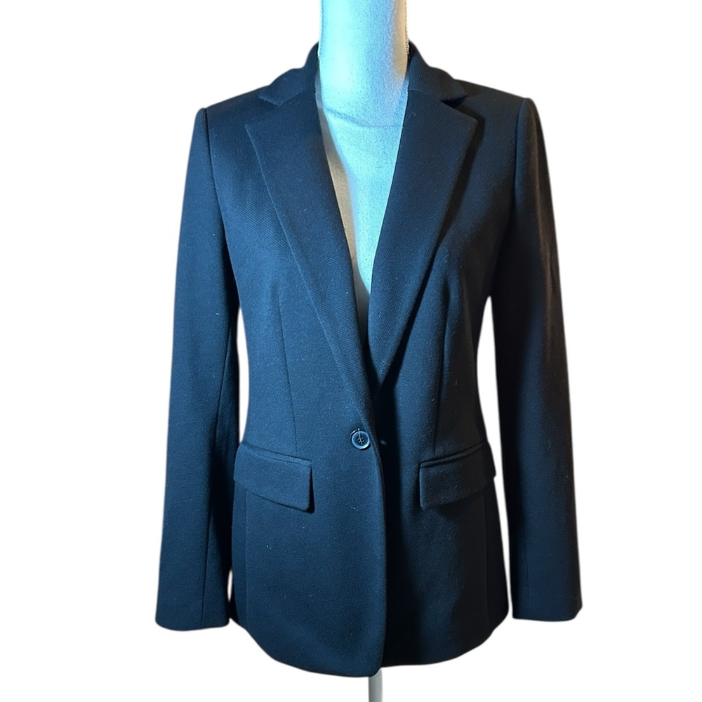 LOFT Classic Wool Blend Black Blazer